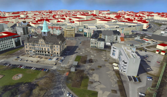 Rathaus Recklinghausen im 3D-Stadtmodell 